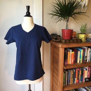 Butter Soft Scrub Top Navy Blue